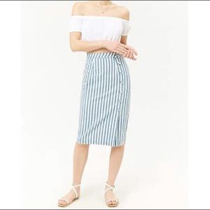 ✨SALE 20% OFF✨ NWT. F21 striped midi skirt